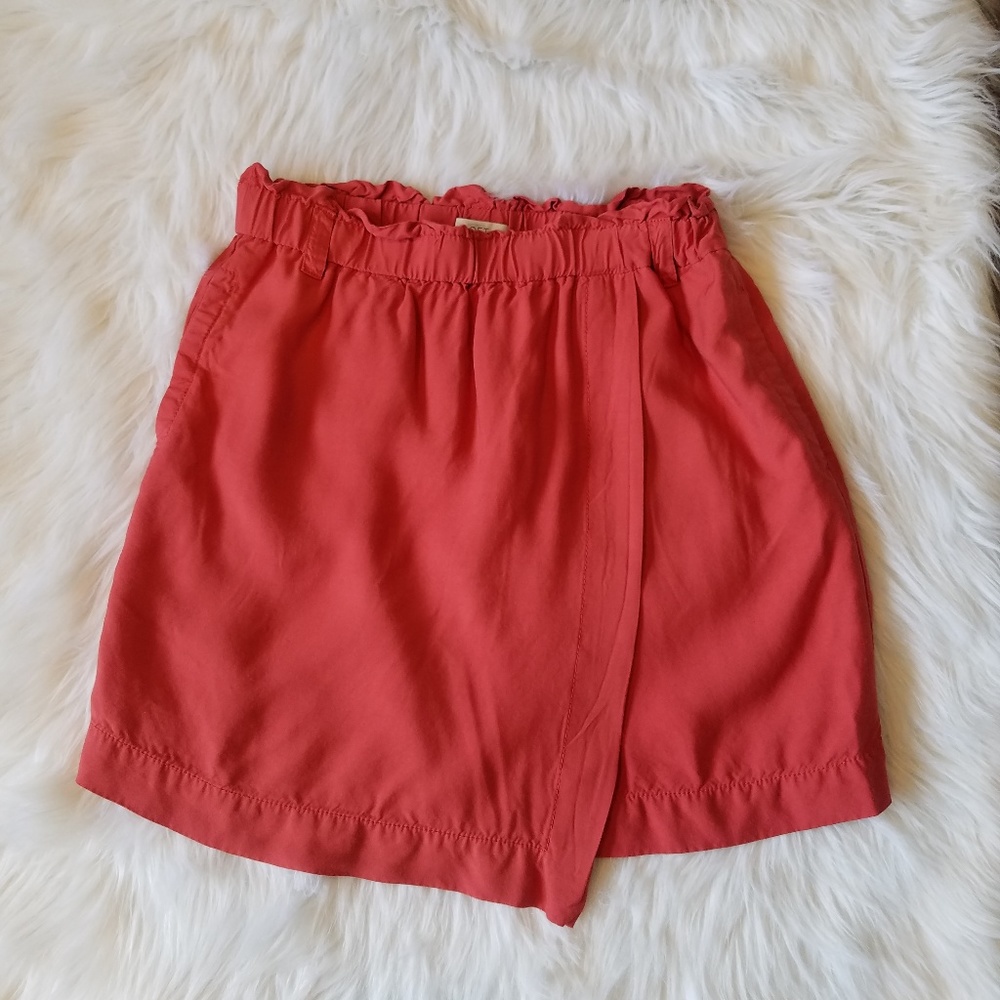 ◊ LOFT Coral Pink Wrap Skirt